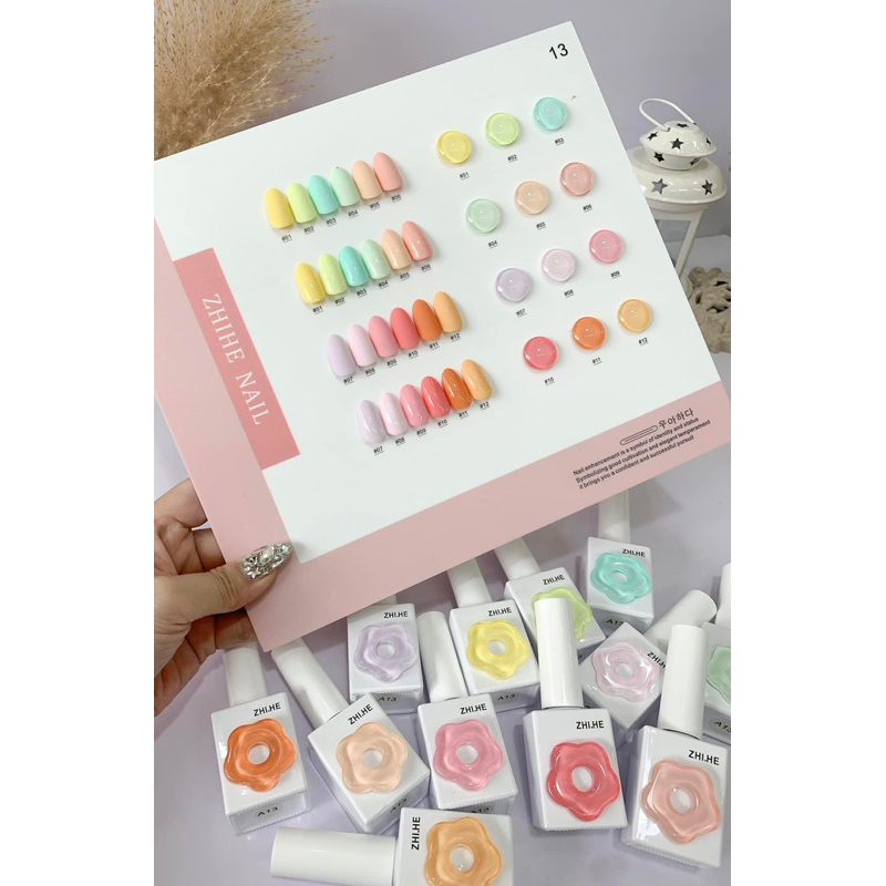ZHI.HE NAIL_SET 12 Màu Sơn Gel