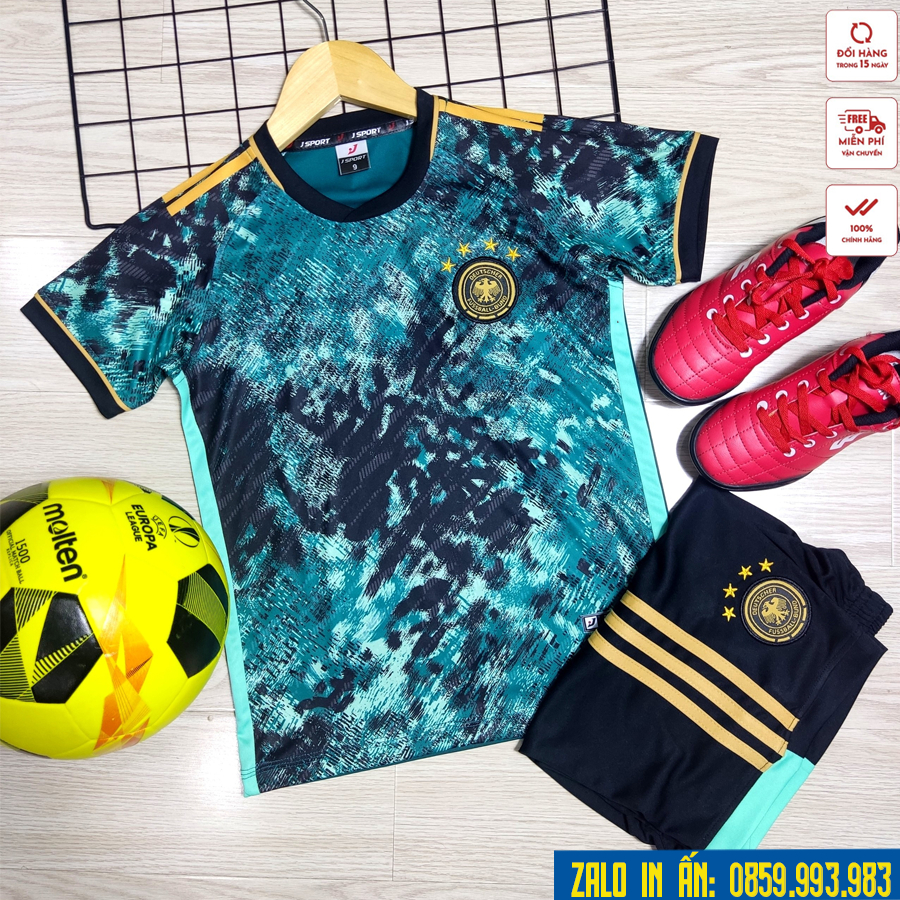 Bộ quần áo đá banh trẻ em tuyển Đức Germany logo thêu đủ mẫu thun lạnh cao cấp mới nhất B18