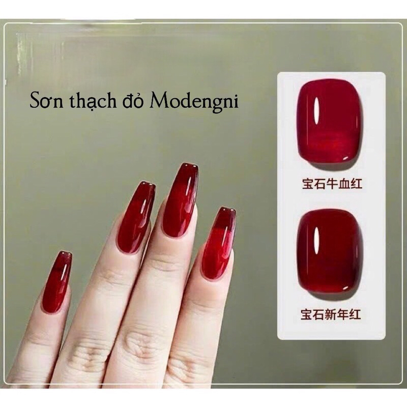 Sơn gel thạch đỏ Mondengni,sơn gel đỏ nail