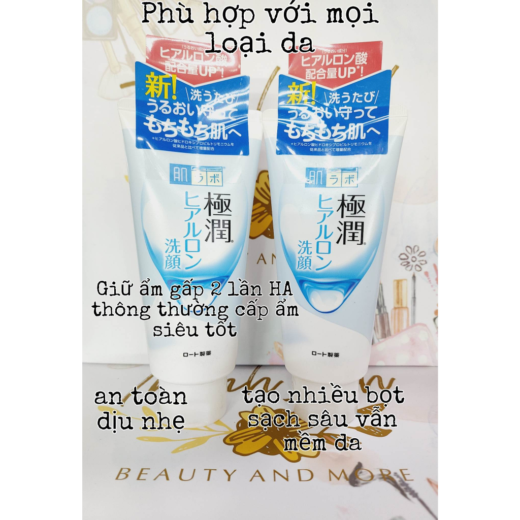 Sữa rửa mặt Hadalabo Gokujyun Face Wash làm sạch và dịu nhẹ 100gr