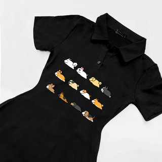 Váy polo hoạ tiết đàn cún cute có big size
