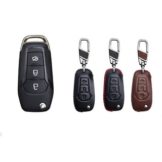 Bao da móc chìa khóa xe ô tô ford cus, Explorer, Ranger, ốp khóa xe ford Ranger, da nguyên chất