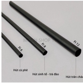 Ống hút đen PHI 6, hút cà phê, hút nước, sữa…