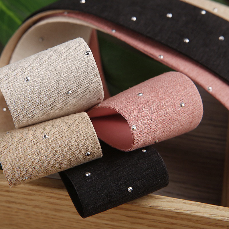 2 mét ruy băng vải đính đá