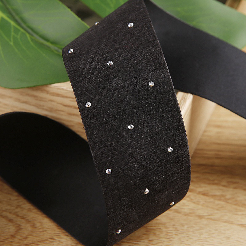 2 mét ruy băng vải đính đá
