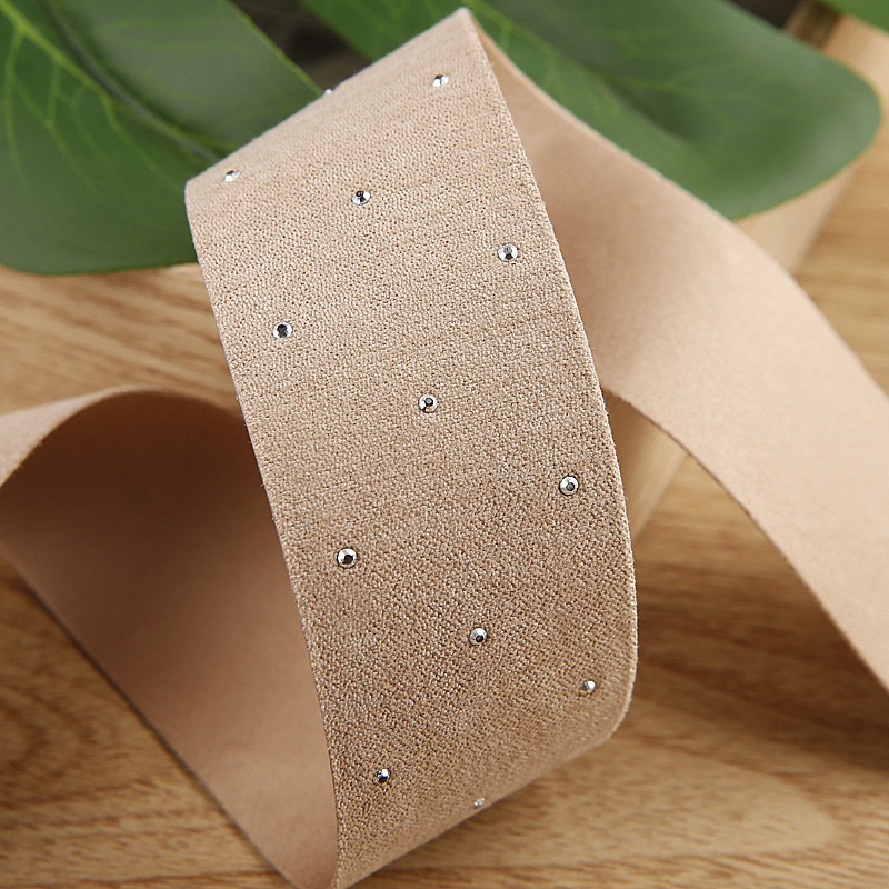 2 mét ruy băng vải đính đá