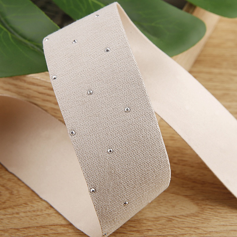 2 mét ruy băng vải đính đá