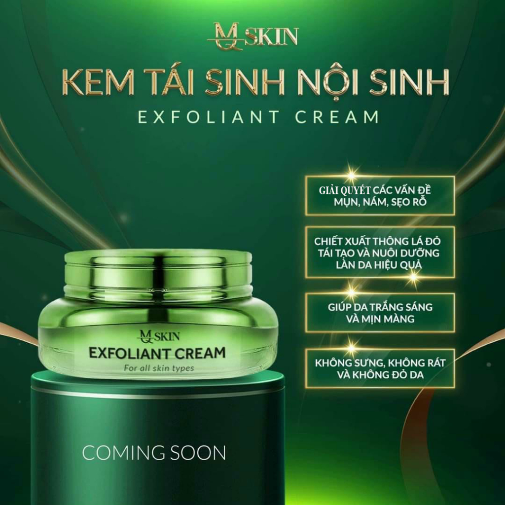 Kem tái tạo nội mô MQ SKIN  Exfollant Cream 30g