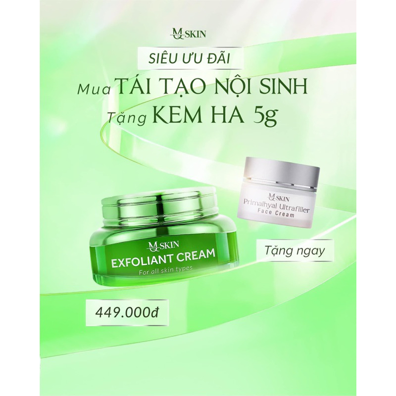 Kem tái tạo nội mô MQ SKIN  Exfollant Cream 30g