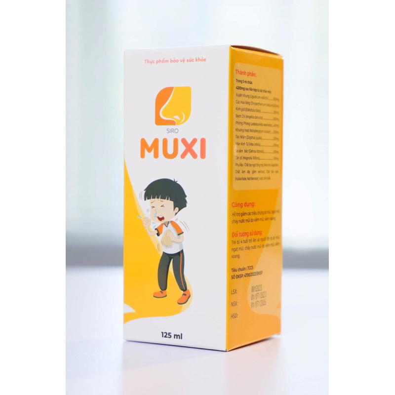 Siro Muxi - Giảm ngạt mũi, hắt xì, sổ mũi, chảy mũi do viêm mũi , viêm xoang