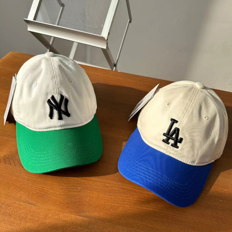 Nón lưỡi trai unisex chữ thêu hàng xuất dư cao cấp M.L.B phong cách Hàn Quốc