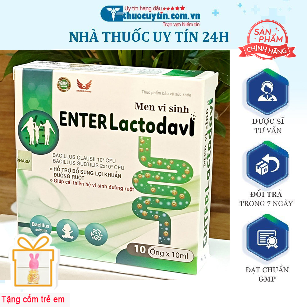 Men vi sinh Enter lactodavi 20 ống giúp ăn ngon, tăng cường tiêu hoá