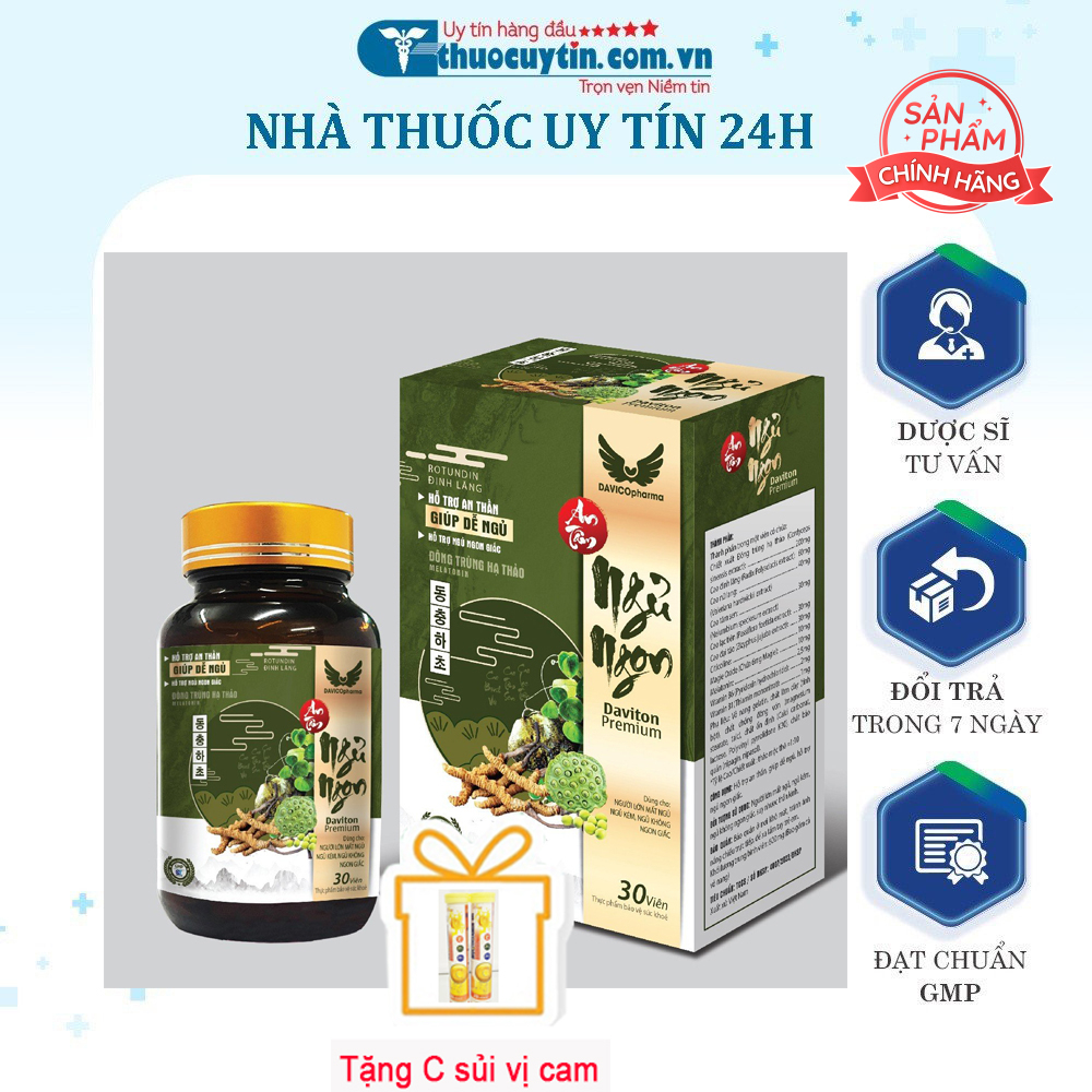 Ngủ ngon Daviton Premium - hỗ trợ an thần giúp dễ ngủ