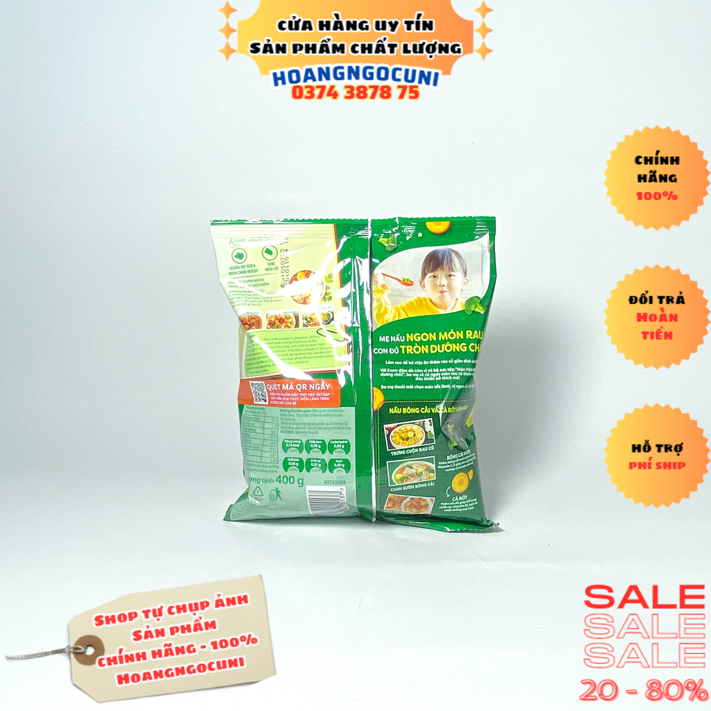 Hạt nêm knorr thịt thăn xương ống và tủy bổ sung vitamin a 400g