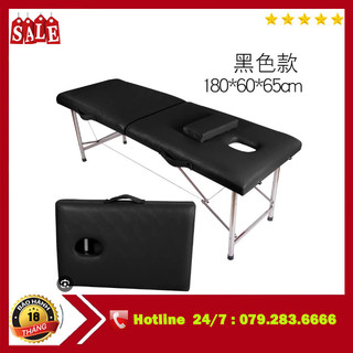 Giường vali gấp gọn, giường spa chăm sóc da nối mi massage, chân inox dùng cho spa thẩm mỹ viện.