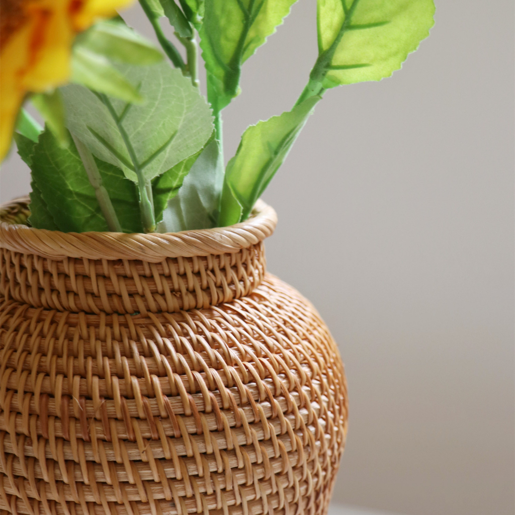 Bình hoa decor mây tre trang trí phòng khách MAY DECOR