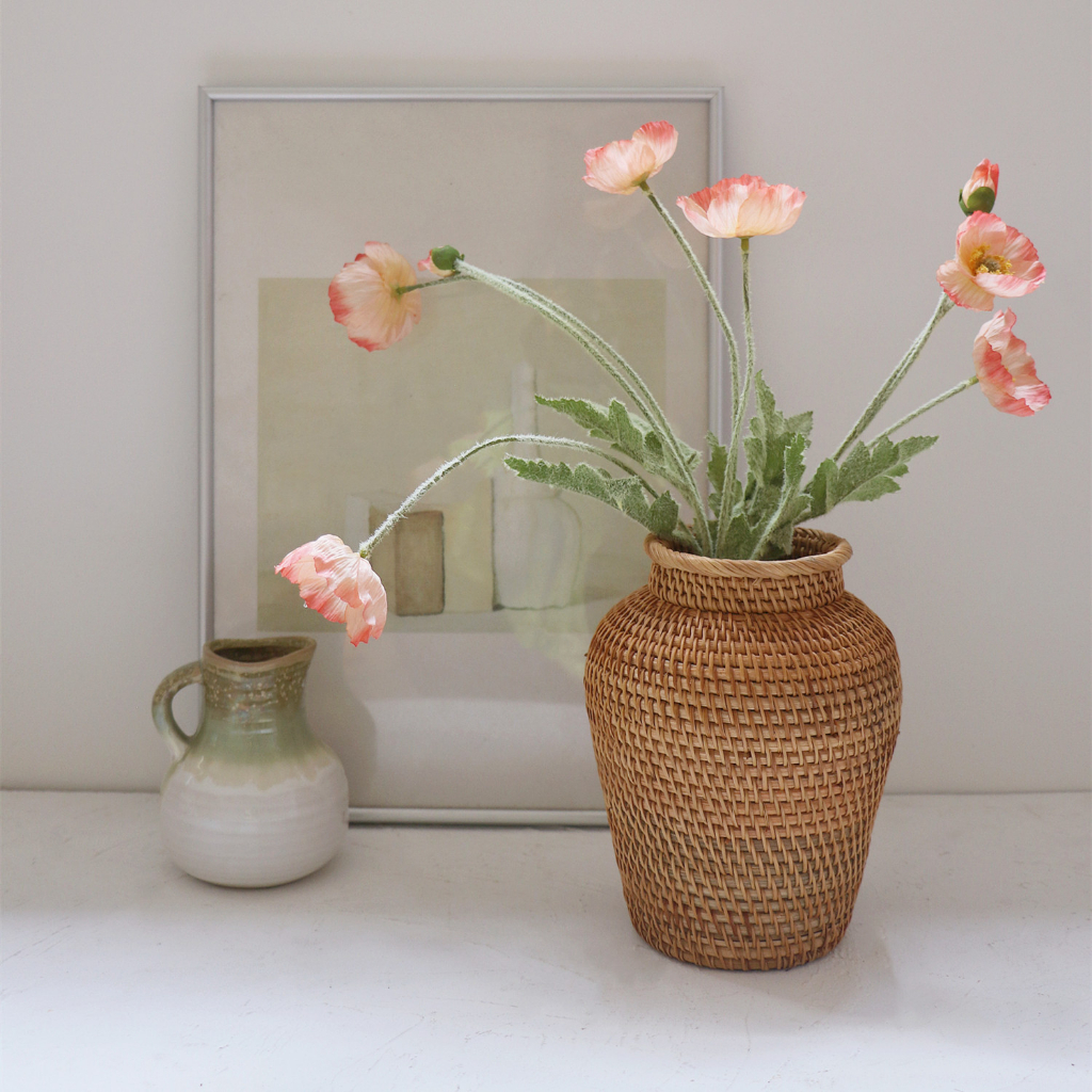 Bình hoa decor mây tre trang trí phòng khách MAY DECOR