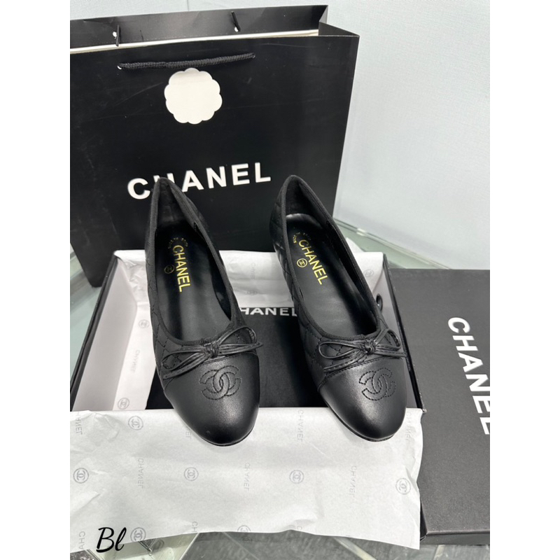 Giày búp bê cn nơ nhí trần chỉ đế bệt fullbox