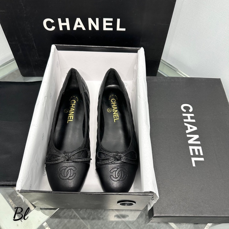 Giày búp bê cn nơ nhí trần chỉ đế bệt fullbox