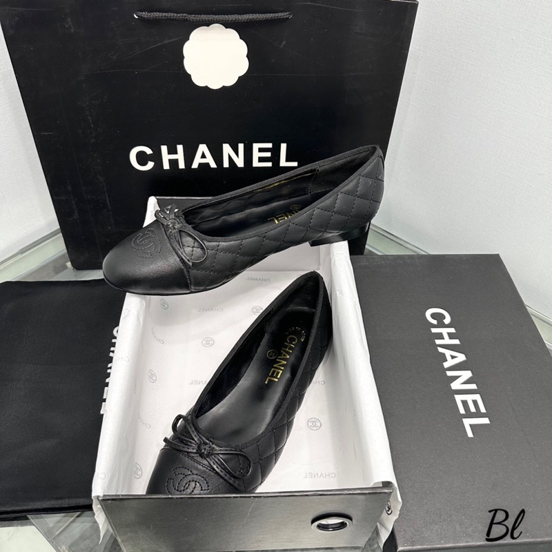 Giày búp bê cn nơ nhí trần chỉ đế bệt fullbox