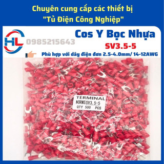 [500 Chiếc] Đầu cos chữ y sv3.5-5, cos chẻ, y3.5-5, cos y bọc nhựa, cos y trần, sv3.5-5, snb3.5-5, cosy, cos càng cua.