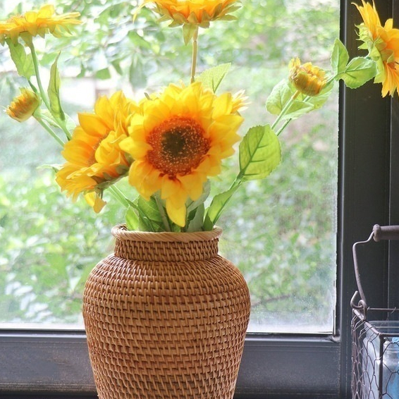 Bình hoa decor mây tre trang trí phòng khách MAY DECOR