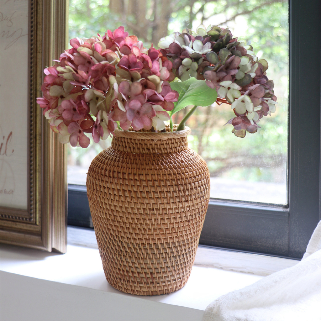 Bình hoa decor mây tre trang trí phòng khách MAY DECOR