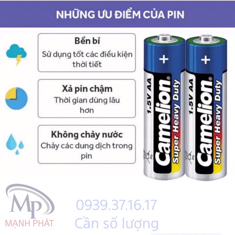Hộp 40 viên Pin Tiểu AA  - AAA  Camelion 1,5VOL  Dùng gắn đồng hồ,đò chơi, máy đo các loại