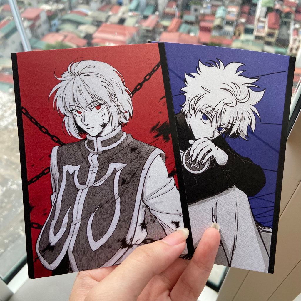 Postcard/Artprint Hunter X Hunter nhân vật Killua và Kurapika A6