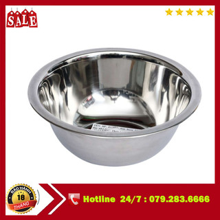 Bát inox rửa mặt sezi 22cm chen inox đựng nước cho spa,