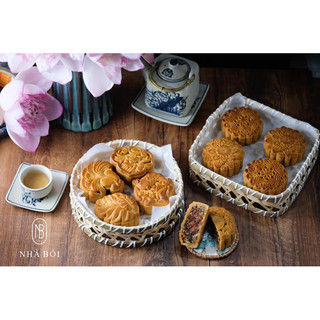 Giỏ tre mắt cáo quai xách decor