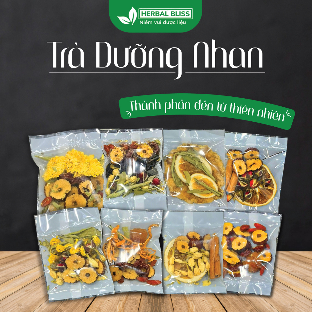 Trà Hoa thảo mộc dưỡng nhan mix 8 vị thanh lọc cơ thể