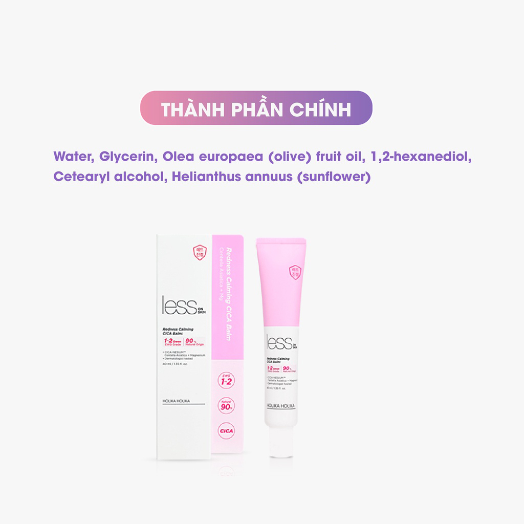 Kem dưỡng ẩm Hàn Quốc Holika Holika Less On Skin Redness Calming CICA Balm