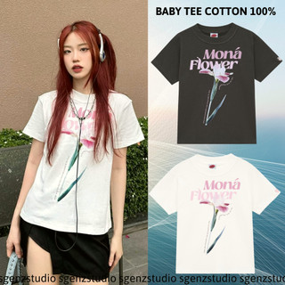 Áo thun baby tee in hoa FLEUR TRẮNG, Áo phông form baby tee local brand Heyyou.studio