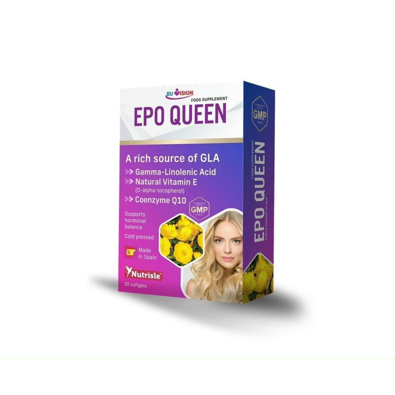 Viên uống EPO QUEEN giúp cân bằng nội tiết tố nữ, cải thiện tình trạng nóng trong bốc hỏa, giúp da mịn màng trắng sáng