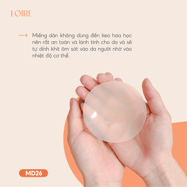 Miếng dán silicon nhiệt mỏng hình tròn Loirechic MD26