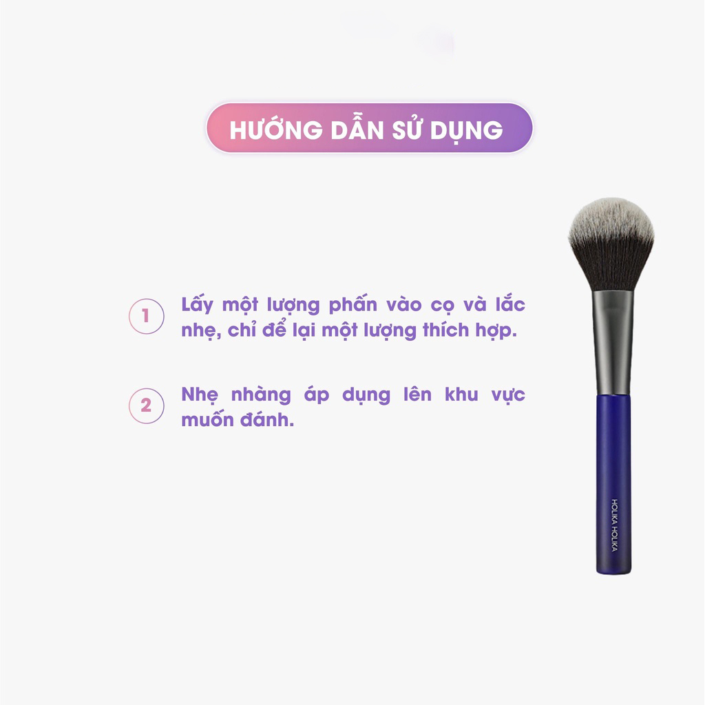 Cọ đánh phấn phủ và phấn má Holika Holika Magic Tool Multi Face Brush 16,5 x 3 cm - 7170