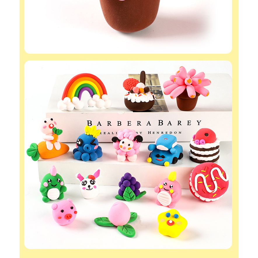 Đất Nặn-Đất Sét Tự Khô Nhật 12-36 Màu Siêu Nhẹ Cao Cấp Cho Bé PUKAPI