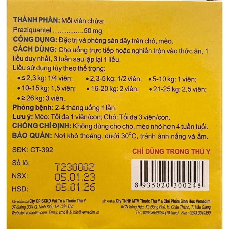 MEN TIÊU HOÁ sống cho chó mèo, Pharbiozym