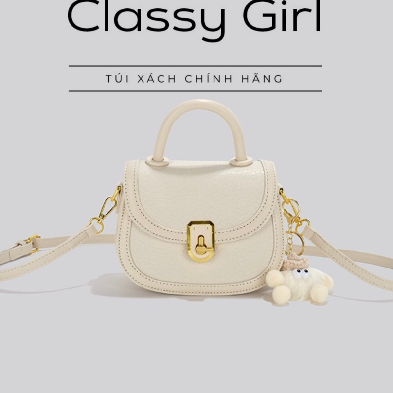 Túi Xách Đeo Chéo Nữ Kèm Gấu CLASSY GIRL