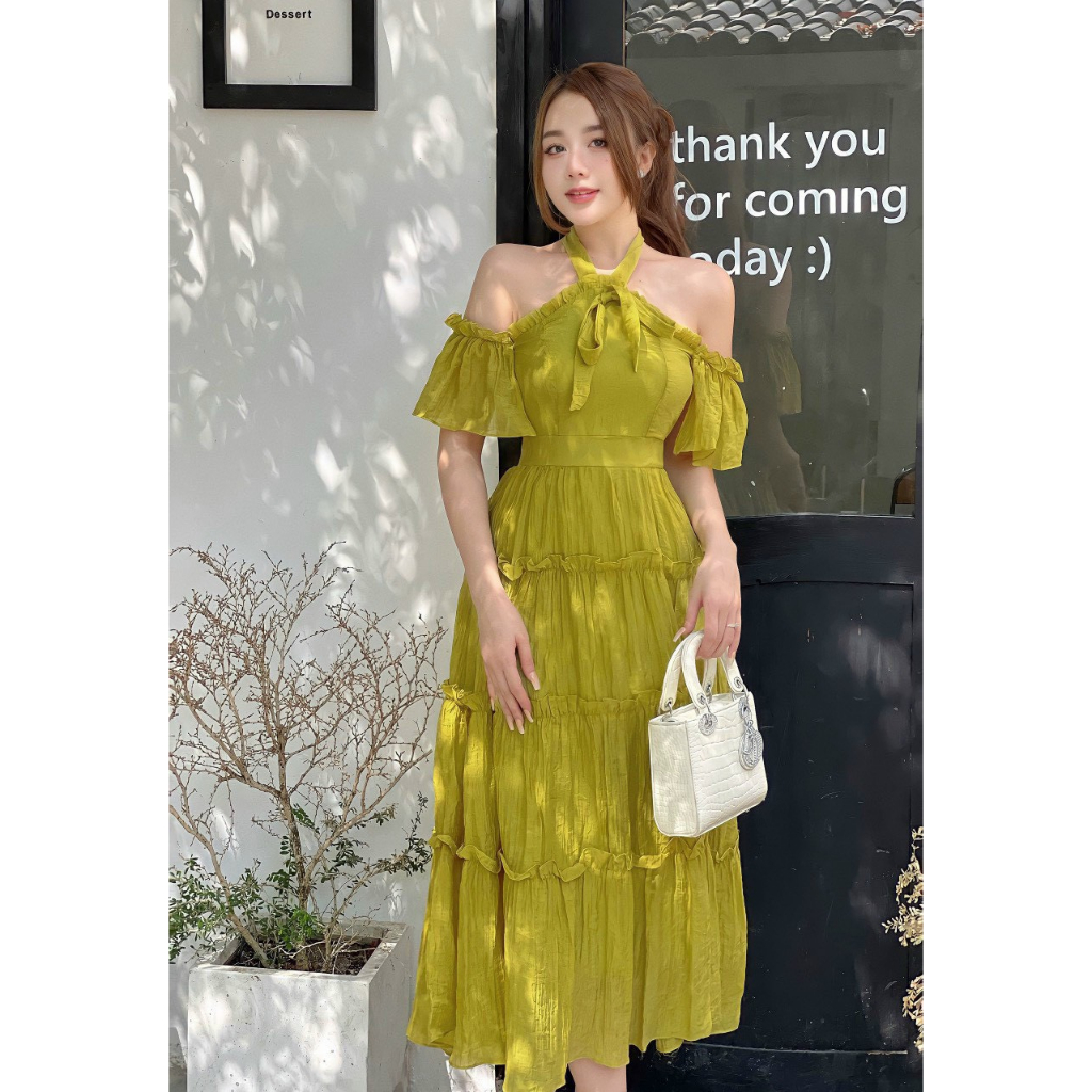 Váy maxi thiết kế chất tơ xốp V173