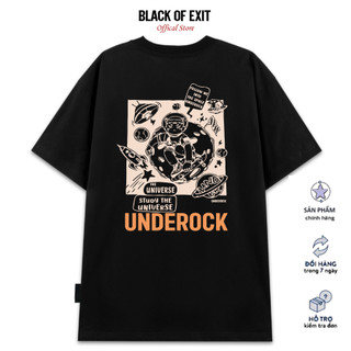 Áo thun unisex BLACK OF EXIT Under Lock phông tay lỡ nam nữ form rộng Local Brand