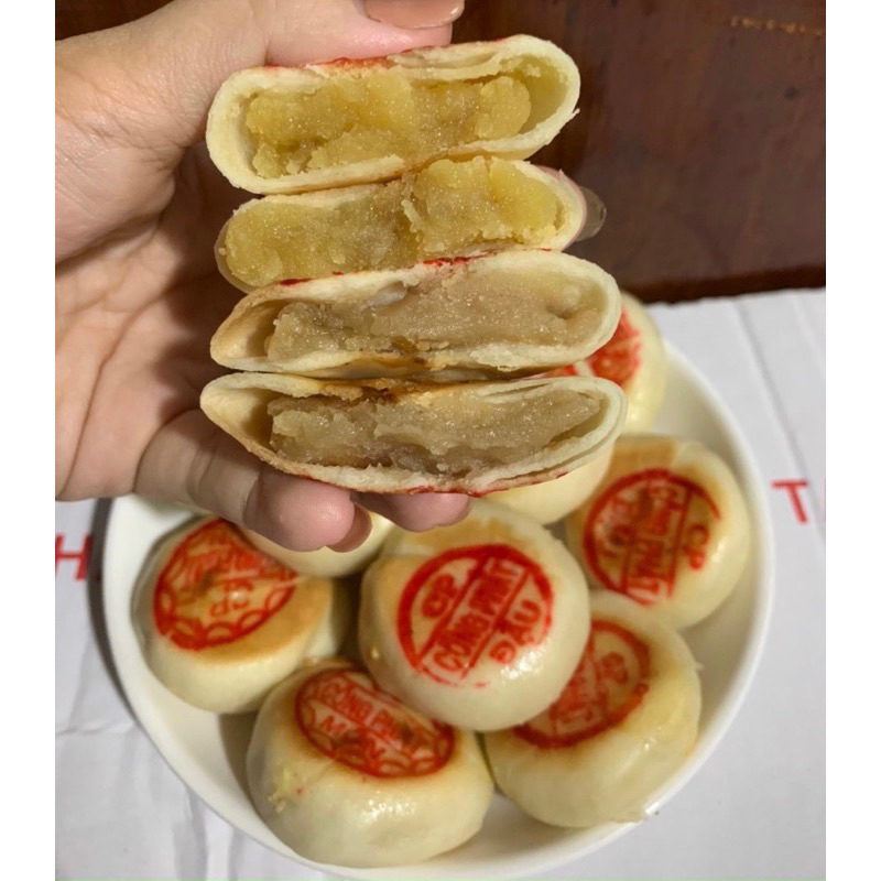 Bánh pía mini đậu xanh sầu riêng ko trứng đặc sản