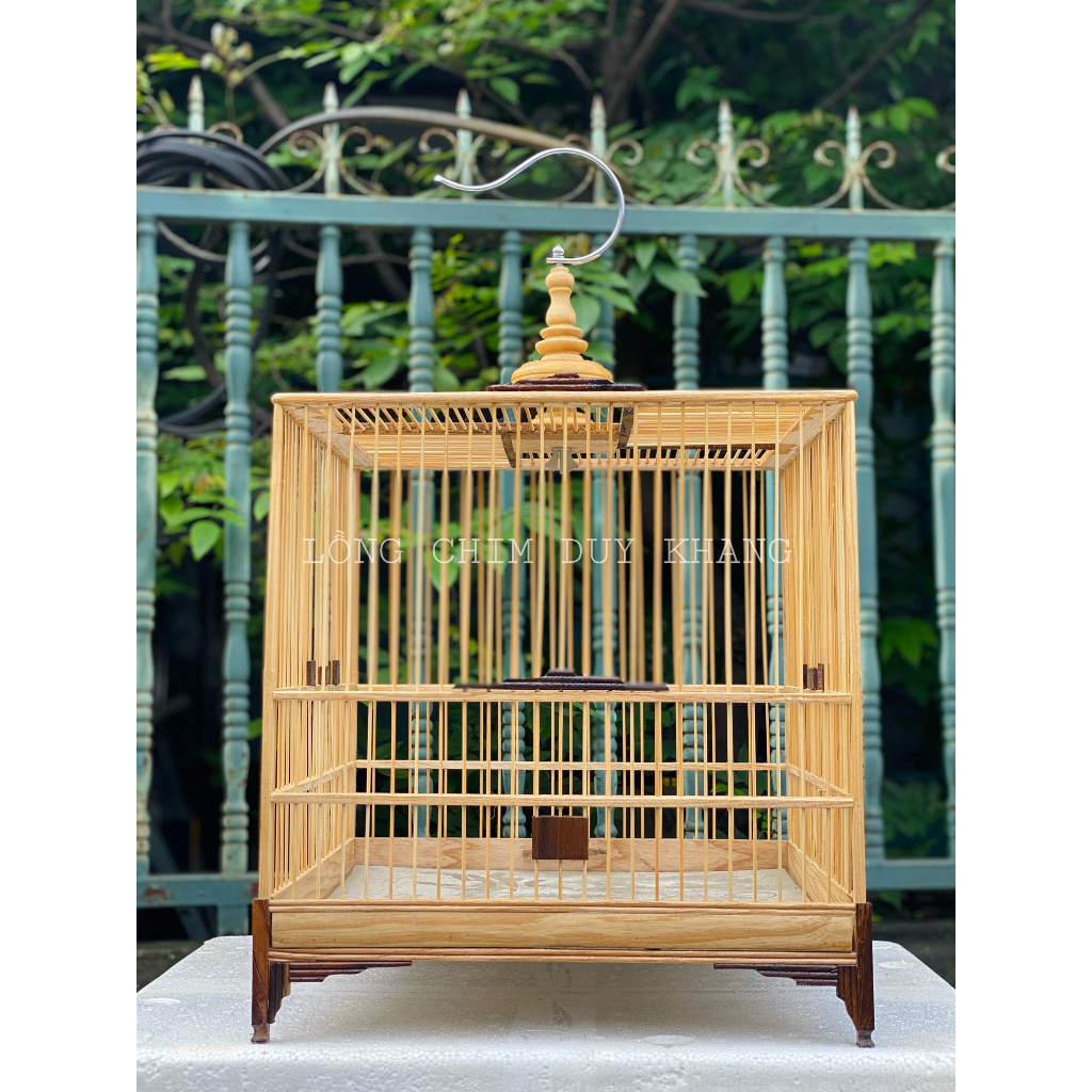 Lồng chim chào mào Duy Khang, lồng chim chào mào vuông đấu size 37 tặng kèm Phụ kiện - Lồng chim Duy Khang