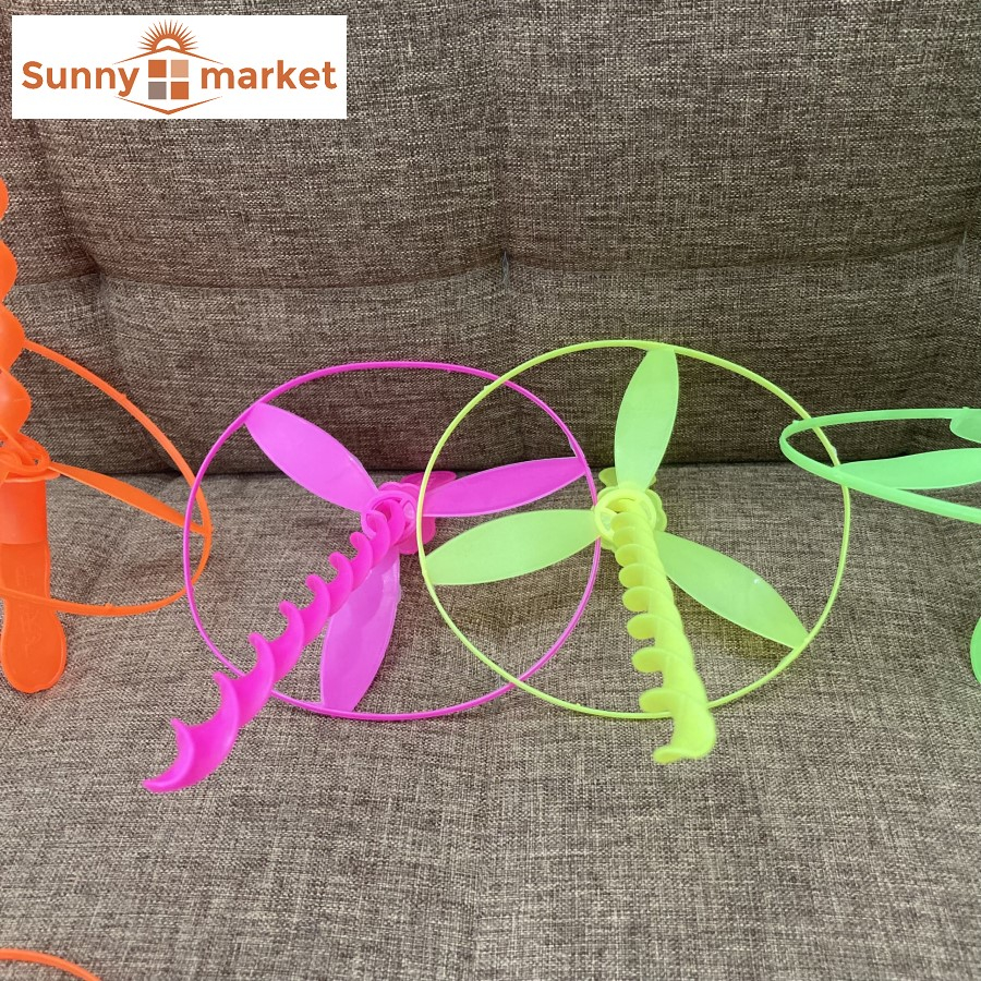 Chong chóng vuốt xoay bay lên trời đk 13cm, đồ chơi chong chóng rút bay cho bé