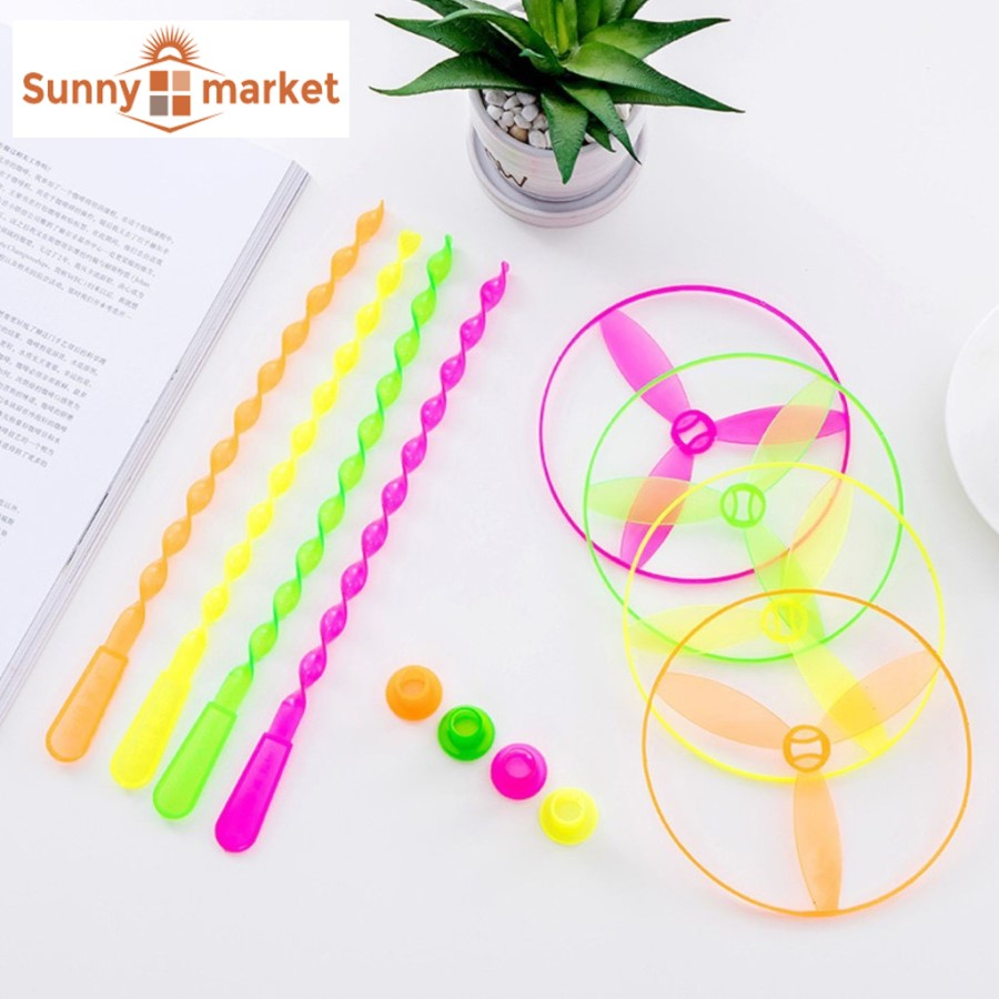 Chong chóng vuốt xoay bay lên trời đk 13cm, đồ chơi chong chóng rút bay cho bé