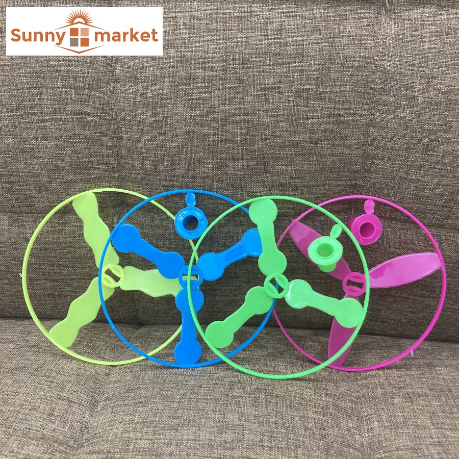 Chong chóng vuốt xoay bay lên trời đk 13cm, đồ chơi chong chóng rút bay cho bé