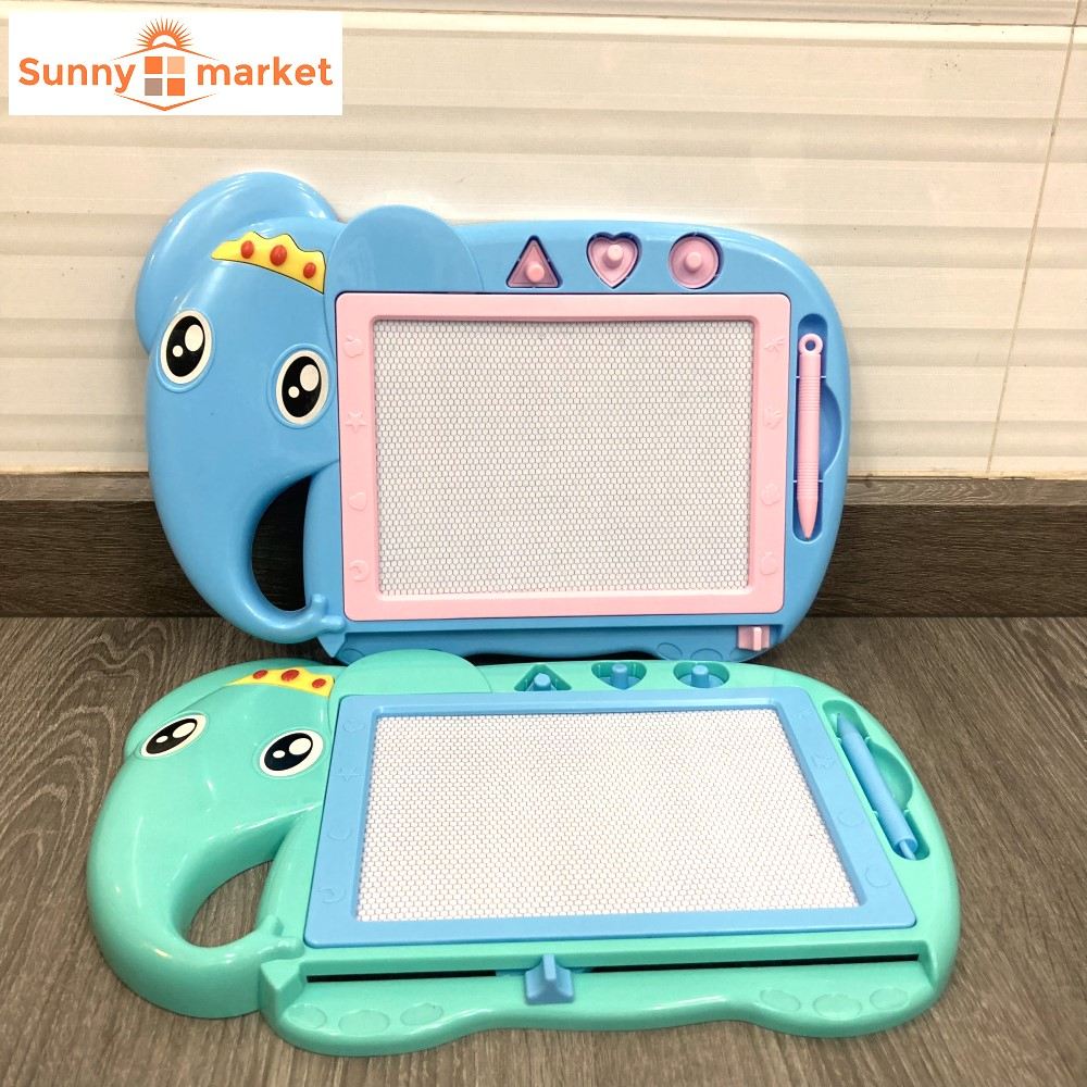 Bảng vẽ tự xóa cho bé thông minh hình voi xinh xắn, bảng từ tính tập viết, tập vẽ tại nhà
