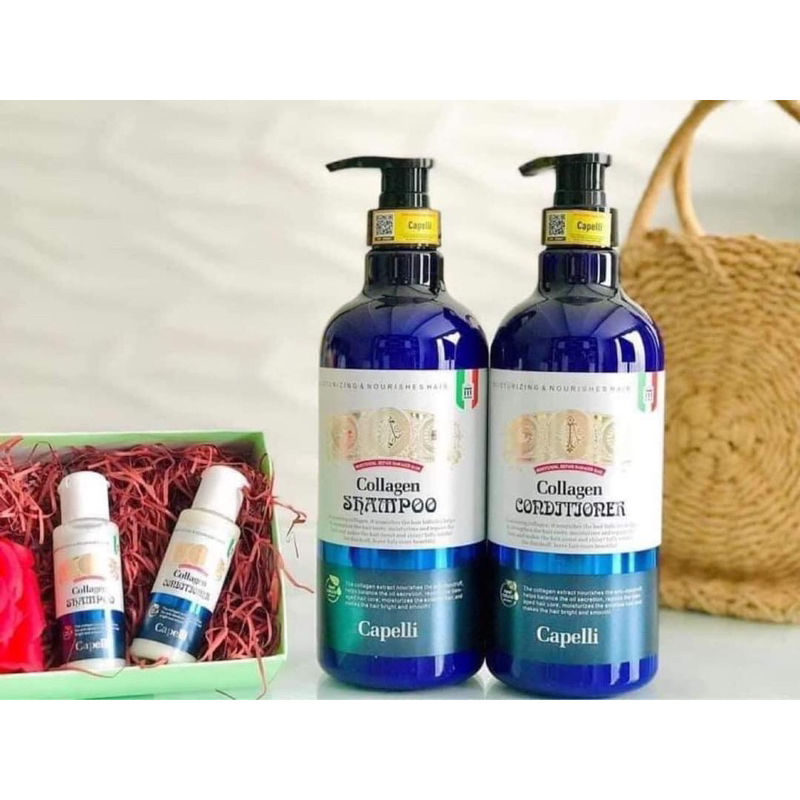 Cặp dầu gội xả Italia Colagen tươi Capelli
