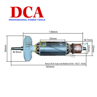 Rotor máy mài góc makita 9556 - 9557 - 9558 chính hãng dca lõi quấn dây đồng 100% chất lượng cao